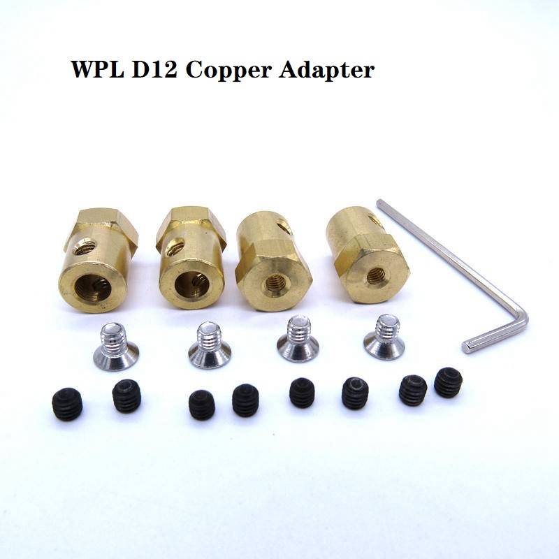 ทองเหลือง Combiner ล้อ Hub Hex อะแดปเตอร์ 5 มม.ถึง 12 มม.อะแดปเตอร์ทองแดงสําหรับ MN WPL รุ่นรถ WPL D