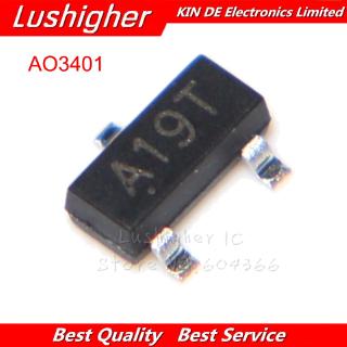 ao 3401 sot 23 a 19 t sot - 23 p - channel mosfet ทรานซิสเตอร์ส่งฟรี 100 ชิ้น