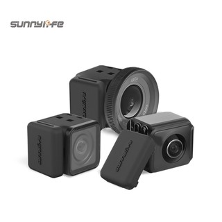 Sunnylife ฝาครอบพอร์ตเชื่อมต่อเลนส์ ซิลิโคน กันฝุ่น สําหรับ Insta360 ONE RS R Twin Edition 2 ชิ้น