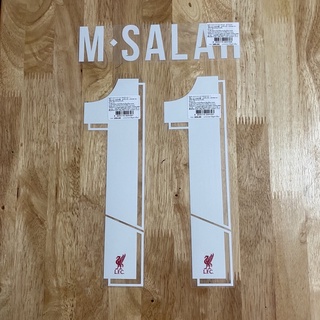 [ของแท้] M.Salah​11​​ ชื่อและเบอร์บอลถ้วย Font Liverpool สีขาว ฤดูกาล 2018/19-2021/22