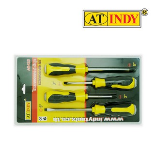 AT INDY Knockable Screwdriver Standard Tips TPR Handle ไขควงปากแบน และ แฉก (ด้ามตอกได้) AB435