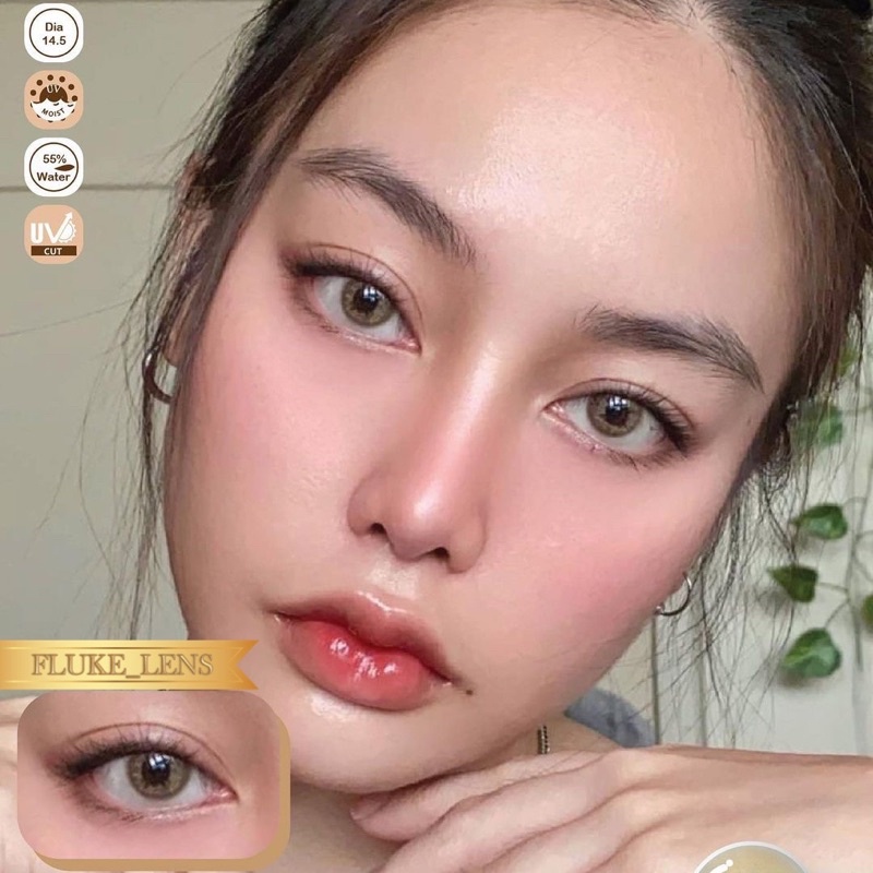 คอนแทคเลนส์ (ขนาดมินิ) 💧 ซิลิโคน ไฮโดรเจล 💧 ใส่สบายทั้งวัน  Anne brown  ค่าน้ำ60% Mayalens Silicone Hydrogel From Korea - รูปที่ 3