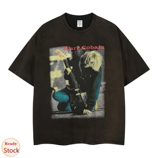 2022 Washed Vintage เสื้อยืดผู้ชายขนาดใหญ่ Rock Band Graphic T เสื้อฤดูร้อน Hip Hop Streetwear ผู้ชายผ้าฝ้าย Ret