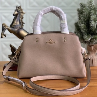 🎀 (สด-ผ่อน) กระเป๋าสะพาย สี Taupe สีเหลืองอ่อน COACH 91146 COACH MINI LILLIE CARRYALL