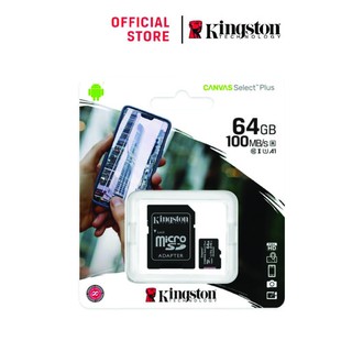 Kingston 64GB รุ่น Canvas Select Plus Class 10 ความเร็ว100 MB/s (Read) แบบ MicroSDHC (SDCS2/64GB)