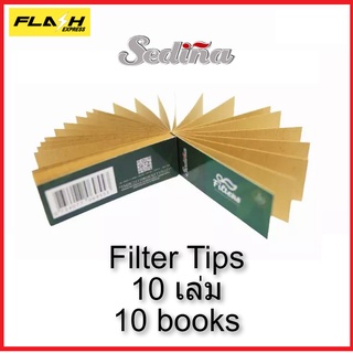 พร้อมส่ง Sedina FILTER Tips, 10 เล่ม, 50 แผ่น ก้นกรอง กรองฟิลเตอร์ 60*21. Sedina Filter Tips, 10 books, 50 filters