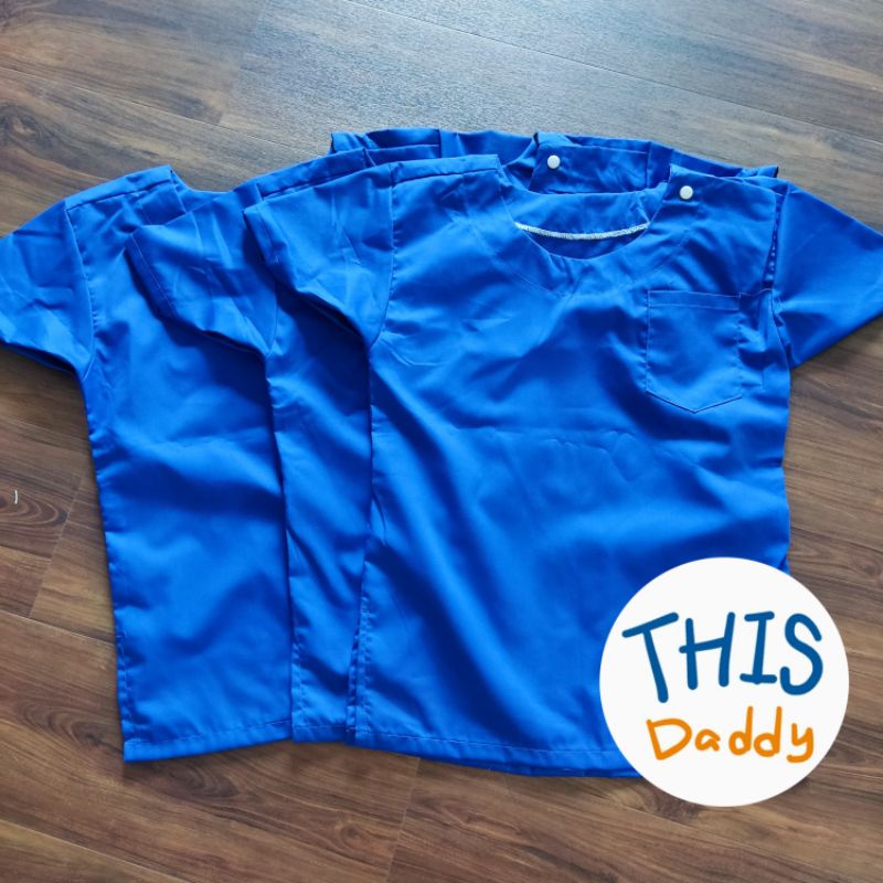 เสื้อชุดไทยเด็ก (ตำหนิ) แบบคอกลมผ้าไม่เงา อ่านก่อนสั่งซื้อครับ