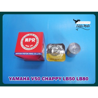 YAMAHA V50 CHAPPY LB50 LB80 PISTON &amp; PISTON RING SET size 0.75  // ชุดลูกสูบพร้อมแหวน สินค้าคุณภาพดี