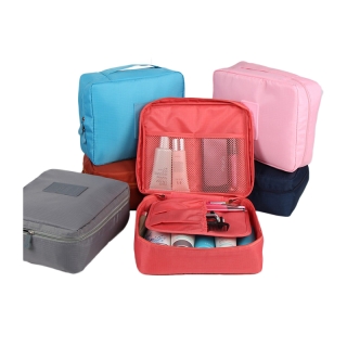 BestoreHome มีให้เลือก 9 สี กระเป๋าจัดเก็บระเบียบพกพา กันกระแทกในการเดินทาง ใส่เครื่องสำอางค์ ของใช้ต่างๆ กันน้ำซิปคู่