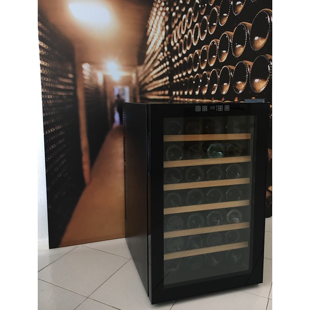 Wine Cooler ตู้แช่ไวน์ Wine Cellar Wine Cabinet BW70-W for 28 bottles with  Single temperature