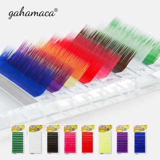 Gahamaca ขนตาปลอม 0.07 0.10 มม. 8-14 มม. สีพื้น