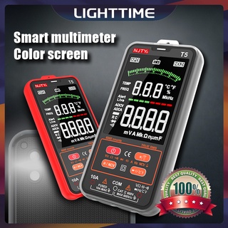 Lighttime NJTY มัลติมิเตอร์ดิจิทัล RMS AC DC NCV วัดอุณหภูมิกระแสไฟฟ้า ความจุ 6000 ครั้ง