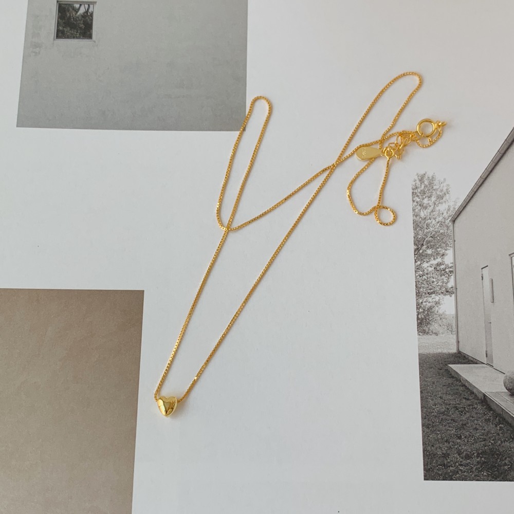A.piece  สร้อยเงินแท้ [all silver 925] daily heart necklace ราคา ถูกที่สุด ดีลบีเคเค แกลเลอรีภาพที่ 9