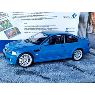 โมเดลรถE46 1:18  โมเดลรถBMWE46 1/18 โมเดลรถ solido 1:18 โมเดลรถ BMW E46 1/18 M3 ราคา OK โมเดลรถของขวัญ