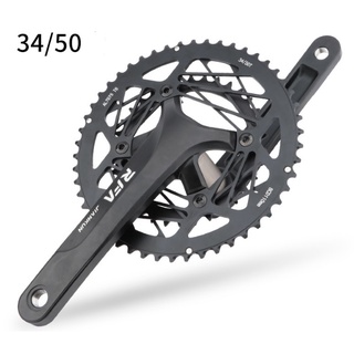 ขาจานกระโหลกกลวง 50-34T  Crankset จานสองชั้น อะไหล่จักรยาน จานปั่นจักรยาน