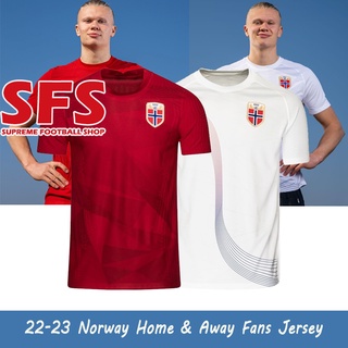 【SFS】เสื้อกีฬาแขนสั้น ลายทีมชาติฟุตบอล Norway 2022 ทรงหลวม คุณภาพสูง ไซซ์ S-2XL