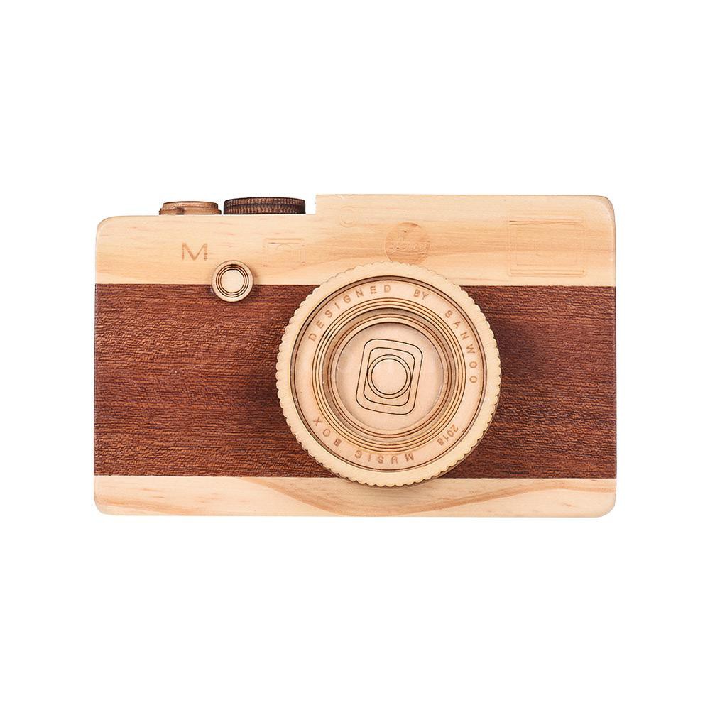 Others 202 บาท inone⭐Wooden Music Box Retro Camera Design Classical Melody Birthday Christmas Festival Musical Gifts Home Office Decora Home & Living