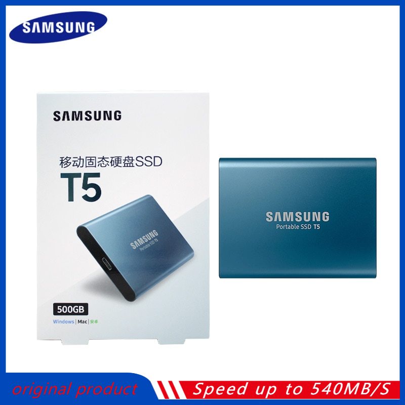 SAMSUNG External SSD T5 2TB 1TB 500GB 250G Portable Solid State Disk High Speed Flash Hard Disk Compatible With Phone