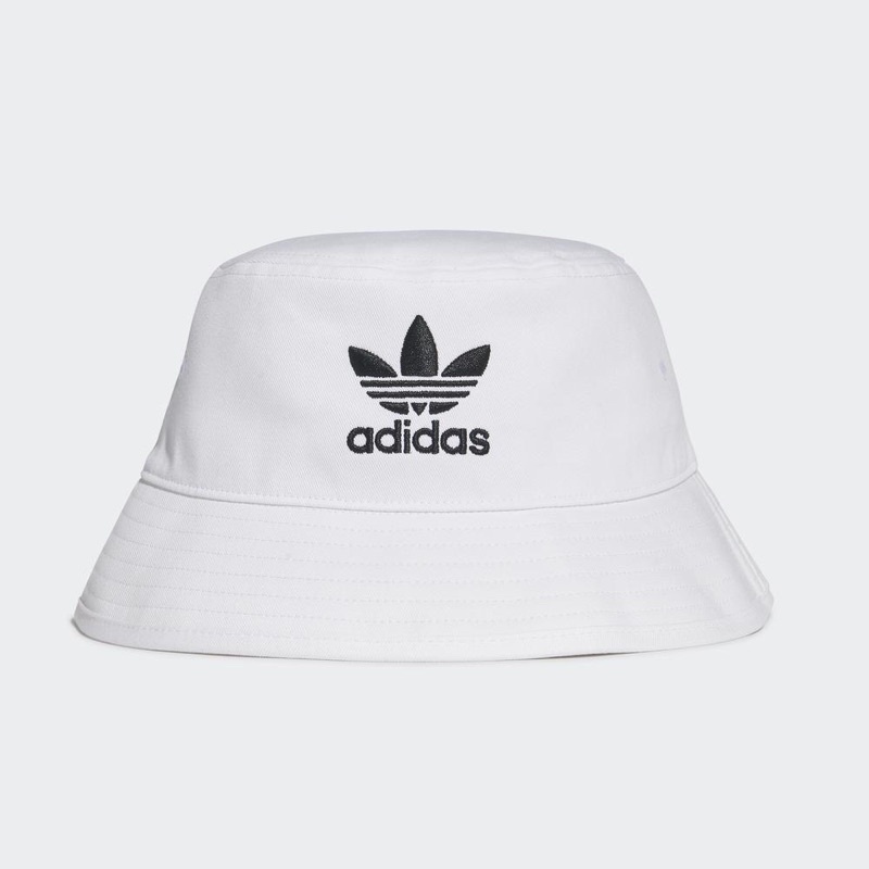 adidas ORIGINALS หมวกปีกรอบ Bucket Trefoil  สีขาว FQ4641