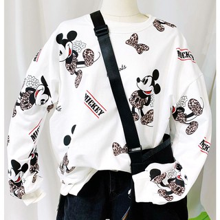 BK-085เสื้อยอดฮิตลายมิกกี้เมาส์ แจ็คเก็ต เสื้อกันหนาว เสื้อคอกลมแขนยาวเสื้อผ้าแฟชั่นนานาชาติ BK-085
