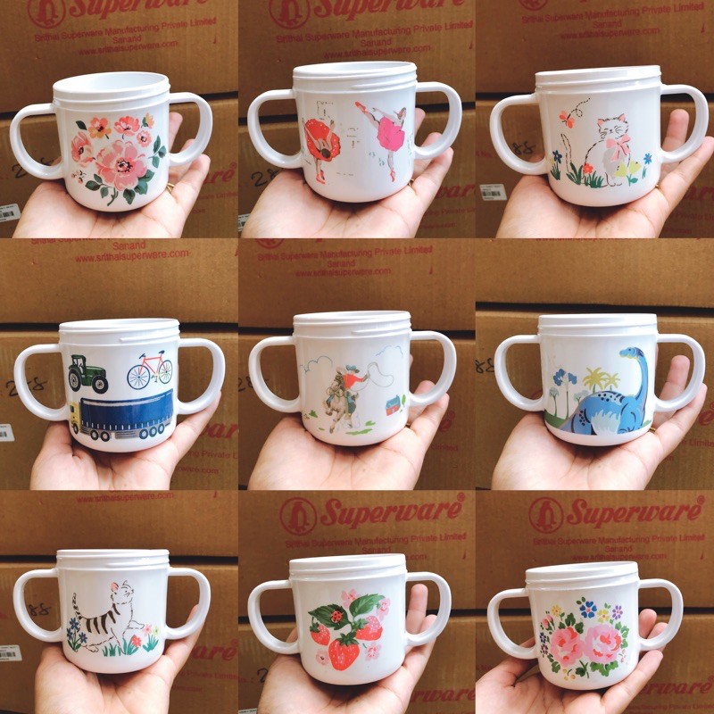 ลดราคา แก้วน้ำสองหู ไม่มีฝา ขนาด3” ทนทาน พิมลายชัด แนะนำสำหรับเด็ก สินค้าพร้อมส่งกดสั่งได้เลยจ้า
