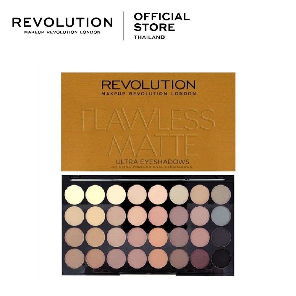 คุณภาพดี Revolution Ultra Eyeshadow Palette Flawless Matte