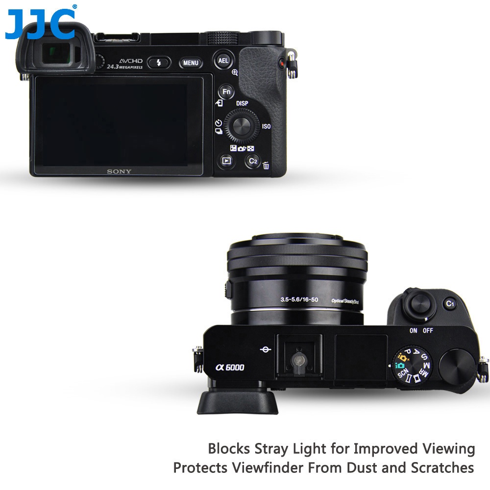 JJC ES-EP10 ยางรองตาซิลิโคนอ่อนนุ่มสำหรับกล้อง Sony a6300 a6100 a6000 NEX6 NEX7 NEX-6 NEX-7, เปลี่ยน FDA-EP10 ช่องมองภาพยางรองตา