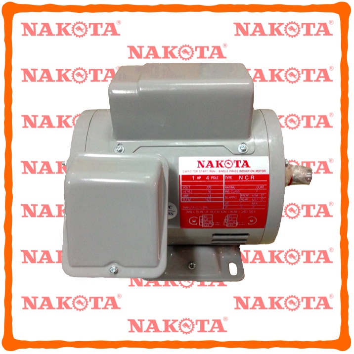 NAKOTA มอเตอร์ มอเตอร์ไฟฟ้ากำลัง 1 HP 2 สาย คอนคู่ (คอนคู่ Cap.start-Cap.Run) 220V.