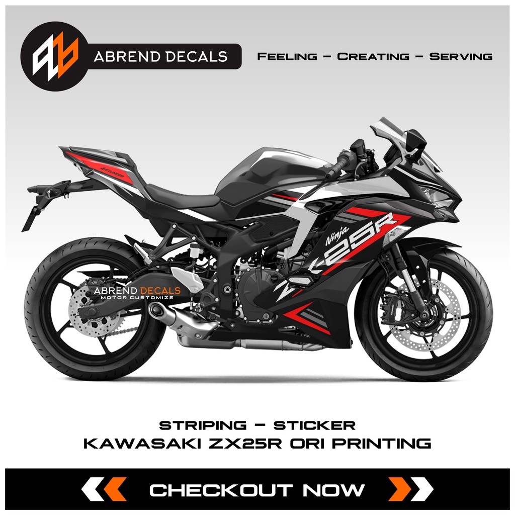 รูปลอก Striping ZX25R SE Livery 2022 / Kawasaki Ninja ZX 25 R Original Printing Motorcycle Sticker /