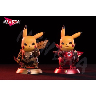 POKEMON PIKACHU IRON MAN AND THANOS STATUE - NEWBRA STUDIOS