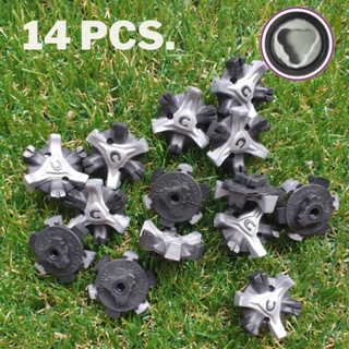 14 pcs.ปุ่มรองเท้ากอล์ฟ แบบรุ่น  Q-lok system Fast Twist Soft Spikes golf shoes.