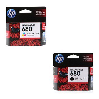 ตลับหมึกคู่ HP 680 BK +  HP 680 COL For HP  : 1115 / 1118 / 2135 / 2138 / 2675 / 2676 / 2677 /3635 / 3636 / 3638