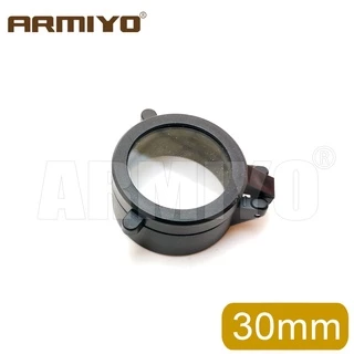 Armiyo 30 มม. ~ 69 มม.โปร่งใสดูนกกระจกขอบเขตฝาครอบเลนส์ Flip Up Quick ฤดูใบไม้ผลิหมวกป้องกันวัตถุประสงค์ฝาปิด Calibre