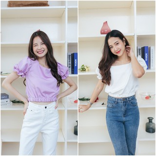 ✨𝐵𝑒𝑟𝑟𝑦 𝑡𝑜𝑝 (320.-) 🍒🤍 cute x 1000000 เสื้อแขนตุ๊กตา จั๊มเอว💕 แอบครอปนิดๆเพิ่มความน่ารัก