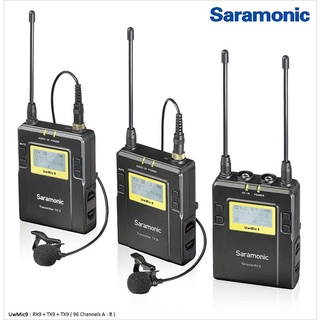 Saramonic UWMic9 set2 : ไมค์ไร้สายตัวส่ง2ตัว ตัวรับ1ตัว