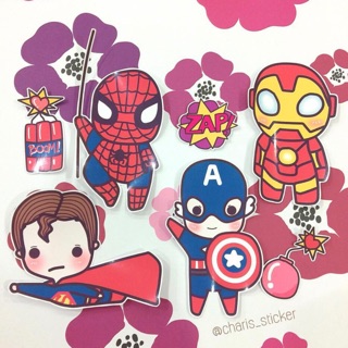 Sticker สติกเกอร์ติดกระเป๋า ขนาด A6 ตัวละ 40 บาท เลือกลายได้