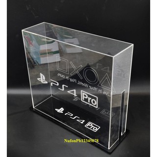 กล่องครอบเครื่อง Playstation 4 Pro สำหรับกันฝุ่นพร้อมฐานสีดำ