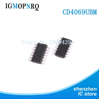 ชิพ ICs CMOS Diff 4-Ch CD4069UBM CD4069 HEF4069UBT HEF4069 SOP-14 10 ชิ้น