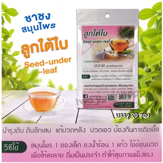 ลูกใต้ใบเครื่องดื่มชาชงสมุนไพรไม่มีน้ำตาล20ซองเล็กSeed-under-leaf