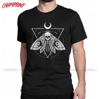 ใหม่ เสื้อยืดคอกลม แขนสั้น ผ้าฝ้าย 100% พิมพ์ลายหัวกะโหลก โครงกระดูก Death Moon สไตล์วินเทจ แฟชั่นฤดูร้อน สําหรับผู้ชาย