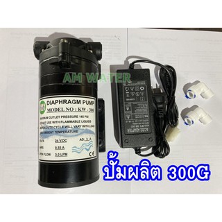 Pump อัด ยี่ห้อ We-yes 150GPD - 300GPD ปั๊มอัดน้ำ ปั๊มผลิตน้ำ สำหรับตู้น้ำ ทำงานเบา + ฟิตติ้ง + Adapter