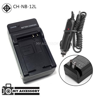 แท่นชาร์จแบต CHARGER CANON NB-12L พร้อมสายชาร์จรถยนต์