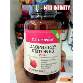 นำเข้า🇺🇸  Exp12/24 NatureWise Raspberry Ketones Plus เนเชอรัลไวส์ ราสเบอร์รี่ คีโตน พลัส 120 เม็ด ทานได้ 2 เดือน