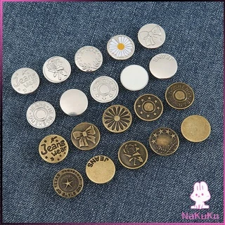 NKK กระดุม ปรับเอวกางเกง ปุ่มที่ถอดออกได้ เป็นเข็มหมุด ปรับได้ตามต้องการ jeans buttons