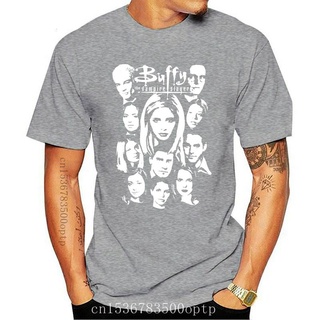 เสื้อยืดแขนสั้น คอกลม ผ้าฝ้าย พิมพ์ลาย Buffy The Vampire Slayer สําหรับผู้ชาย JIgbel30CLiajj49สามารถปรับแต่งได้