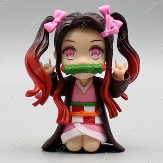 โมเดล Demon Slayer Figure Tanjiro Zenitsu Nezuko (Entertainment District Arc Ver.) 10cm Tanjiro Kamado Zenitsu Agatsuma Anime PVC