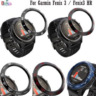 กรอบสแตนเลส สําหรับ Garmin Fenix 3 / Fenix 3 HR กรอบแหวนจัดแต่งทรงผม ฝาครอบป้องกันกาว