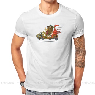 เสื้อยืด ผ้าฝ้ายแท้ พิมพ์ลายอนิเมะ Fast Wacky Races 1968 TV Series สไตล์พังก์ สตรีท สําหรับผู้ชายS-5XL