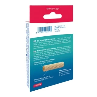 Deramed Footcare Gel Tube Toe Protector ปลอกหุ้มเจลแบบเปิด กันกระแทกและเสียดสี ช่วยลดแรงเสียดสีที่บาดแผล สมานแผล