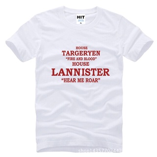 เสื้อยืดแขนสั้น พิมพ์ลาย Fire And Blood House Lannister Hear me roar shubuzhi สําหรับผู้ชาย